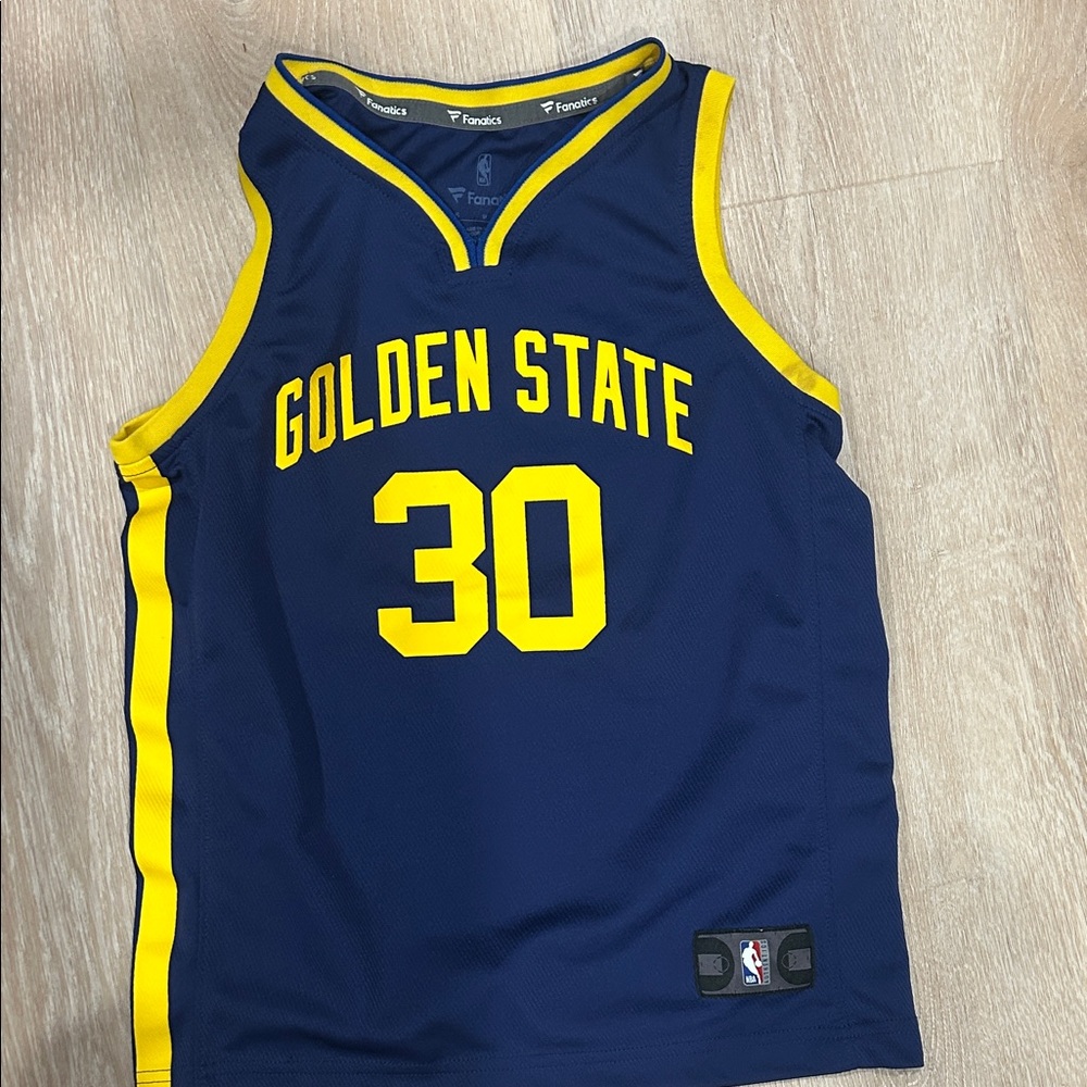 Fanatics Golden State Blue and Yellow Jersey